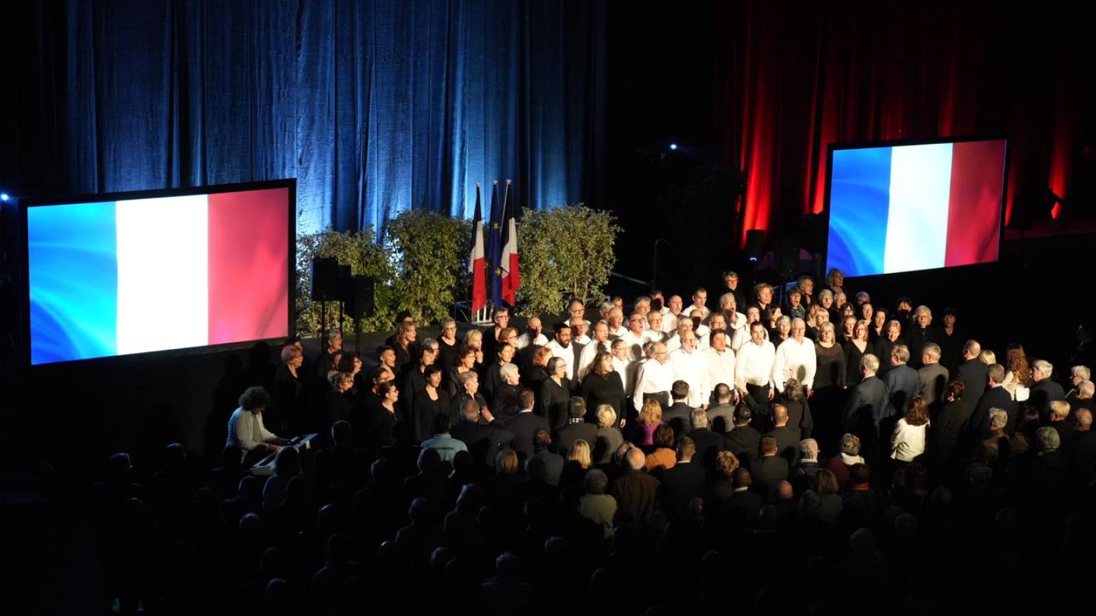 Cérémonie des voeux du maire de Villefranche-sur-saône installation audiovisuelle