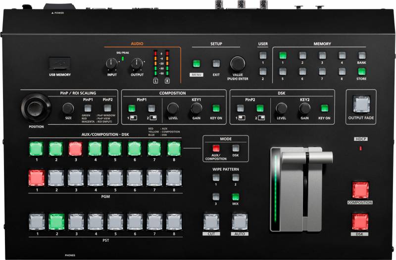 Console de mixage vidéo à côté de la Part-Dieu