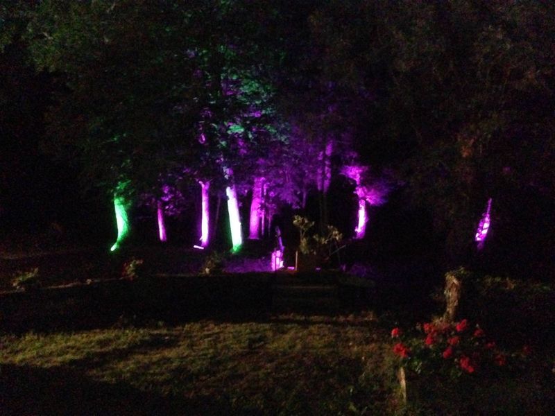 Eclairage architectural d'un château dans le Rhône