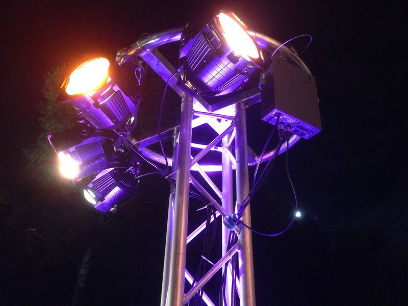 Eclairage architectural d'un château dans le Rhône