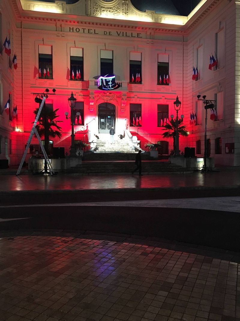 Fête des conscrits - Eclairage architectural Mairie Villefranche sur Saône